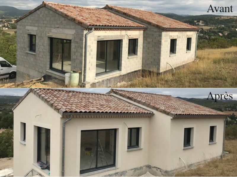 Réalisation d'une facade à st lager bressac